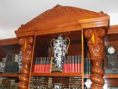 Solid Wood Bookcase with spiral columns