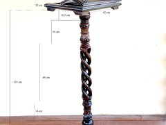 Triple Spiral Solid Wood Music Stand